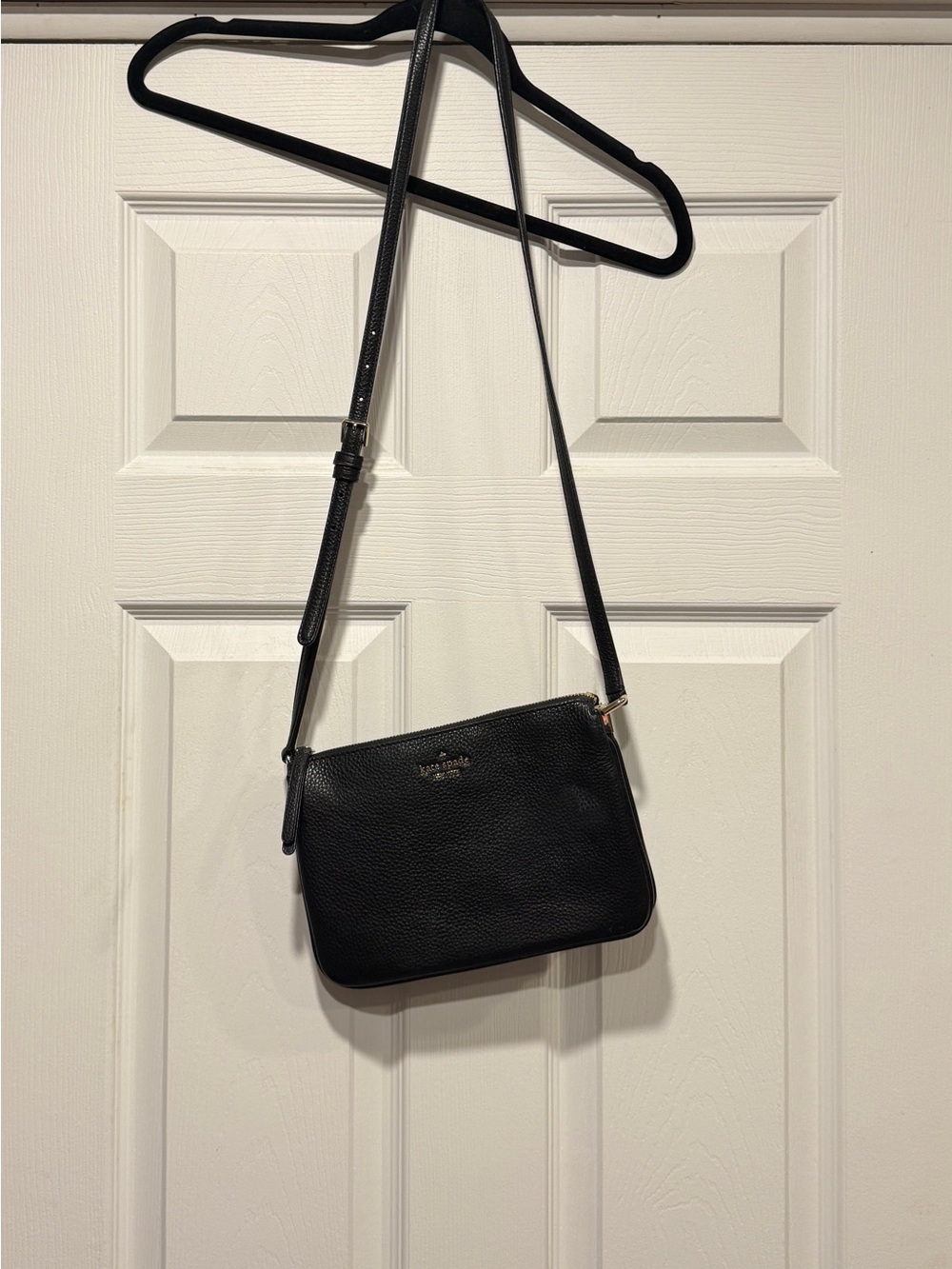 kate spade Black Pebbled Leather Small Crossbody Bag